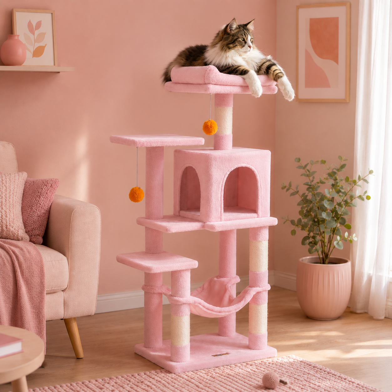 Arbre à chat Everest rose - vue 6