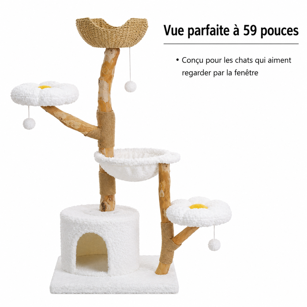 Arbre à chat Fleuri - détail