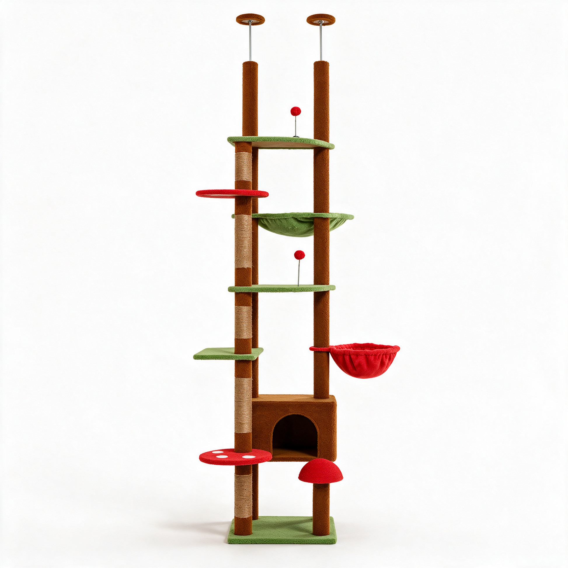 Arbre à chat Baobab champignon - packshot fond blanc