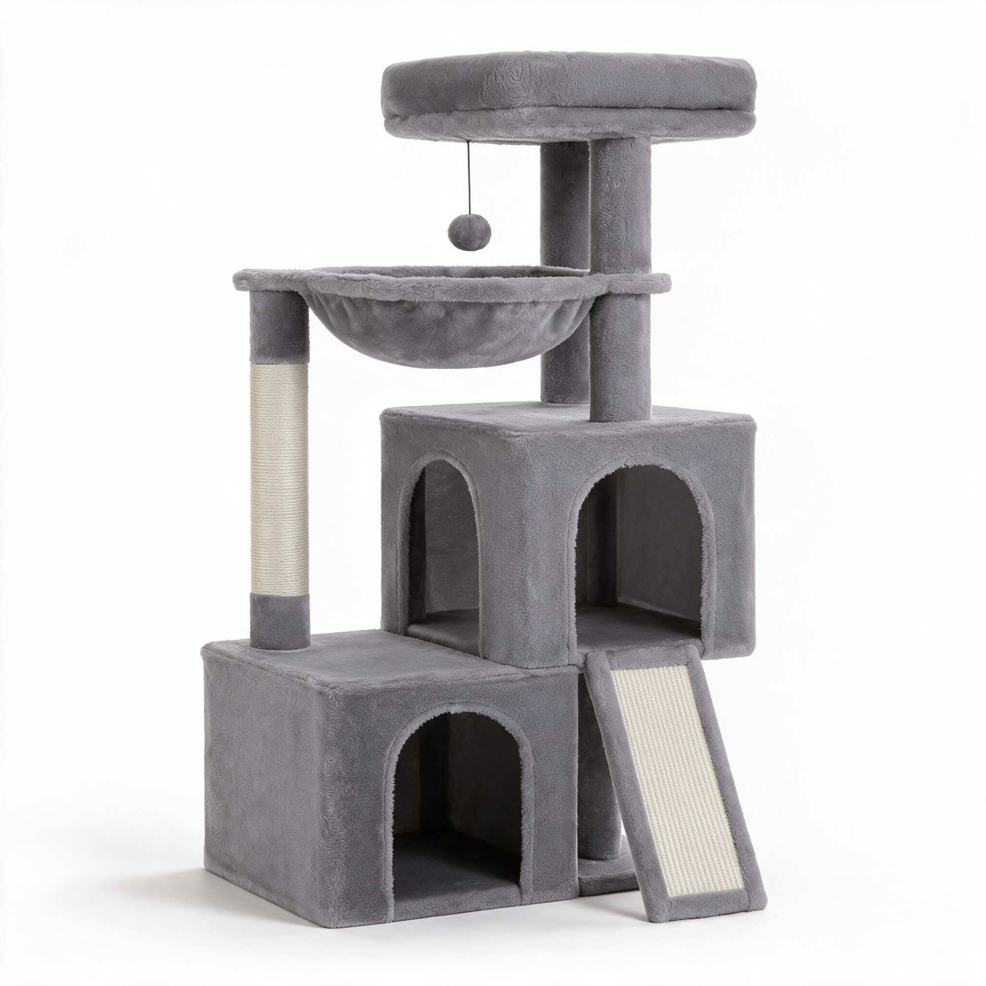 Arbre à chat Horizon gris clair - packshot fond blanc