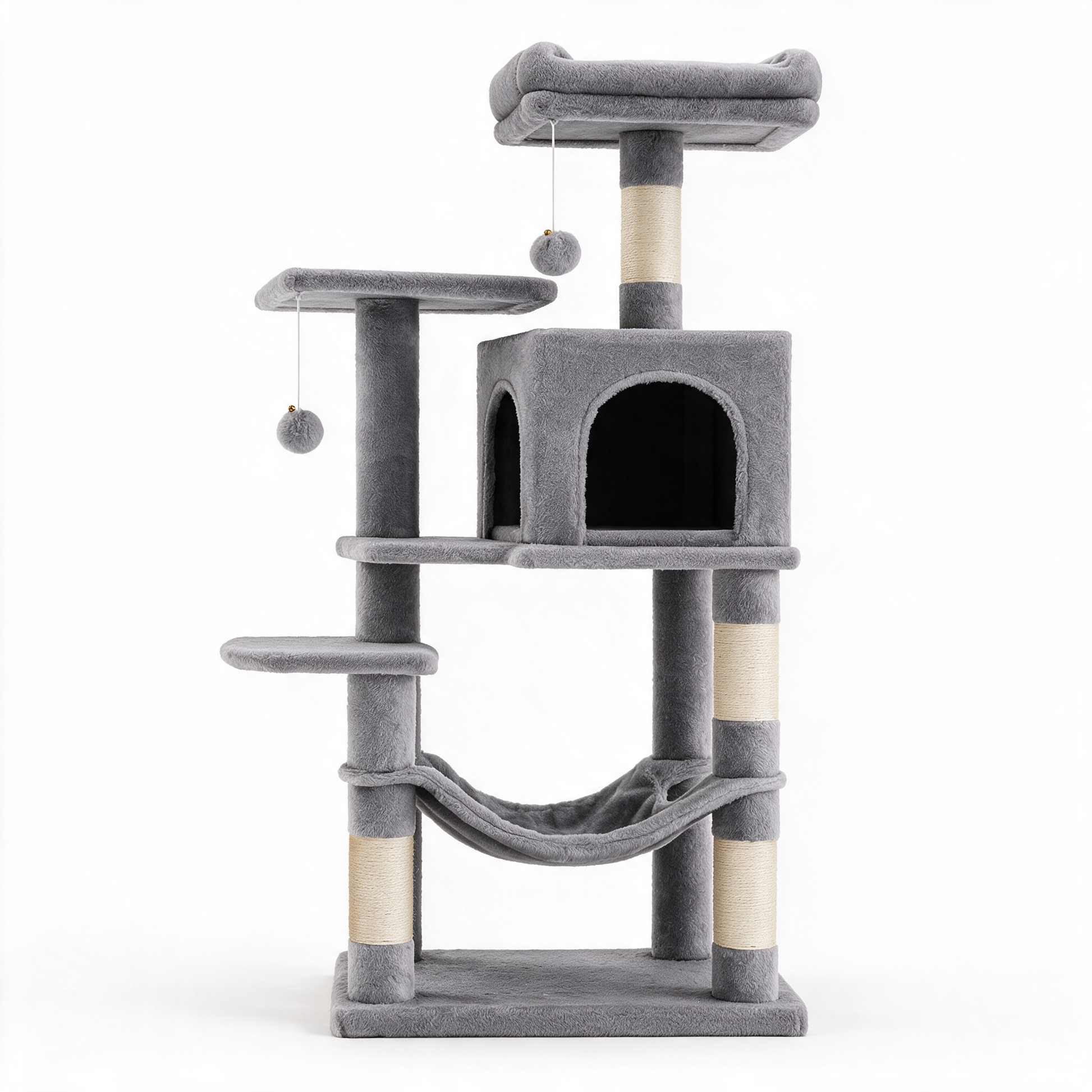 Arbre à chat Everest gris clair - packshot fond blanc