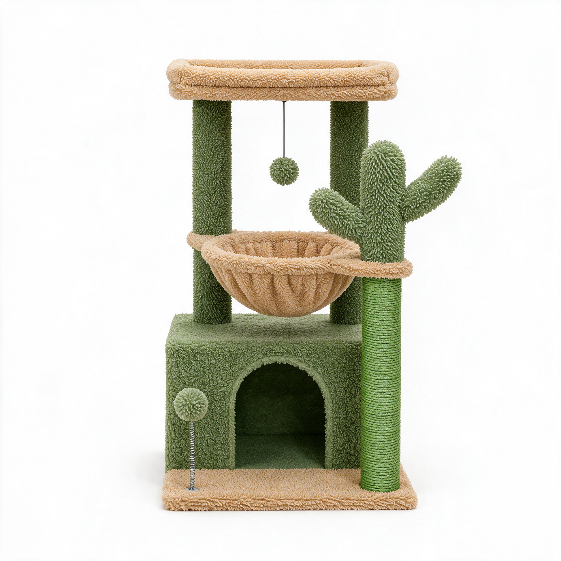 Arbre à chat Mirage vert cactus - packshot fond blanc