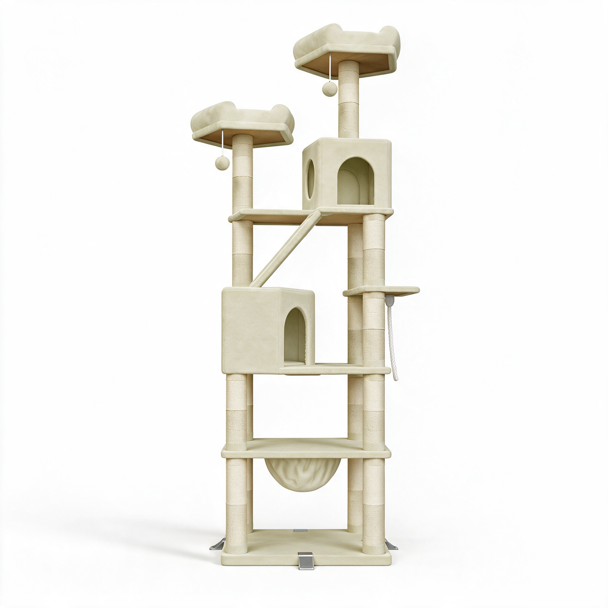 Arbre à chat Cascade beige - packshot fond blanc