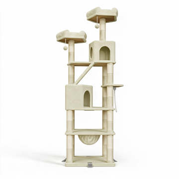Arbre à chat Cascade beige - packshot fond blanc