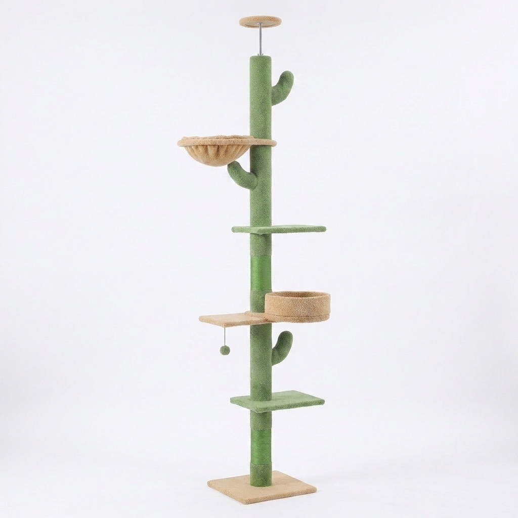 Arbre à chat Verdéa cactus ajustable 3/4