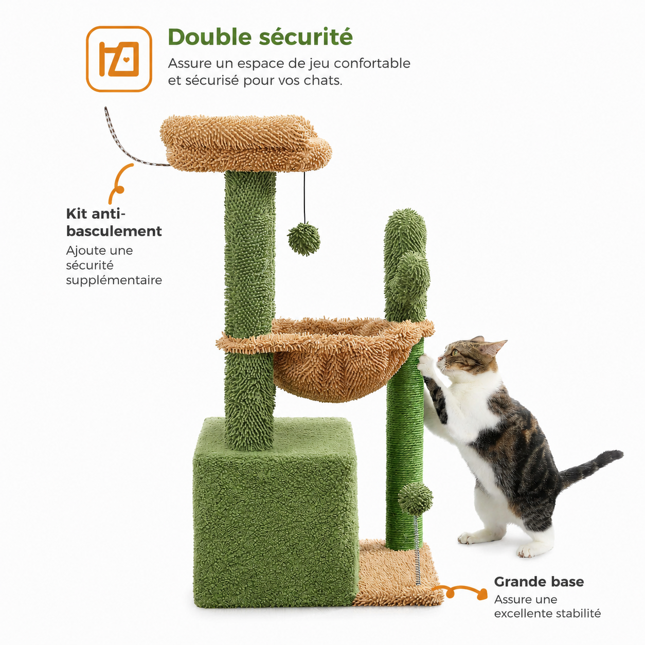 Arbre à chat Mirage vert cactus - vue 3