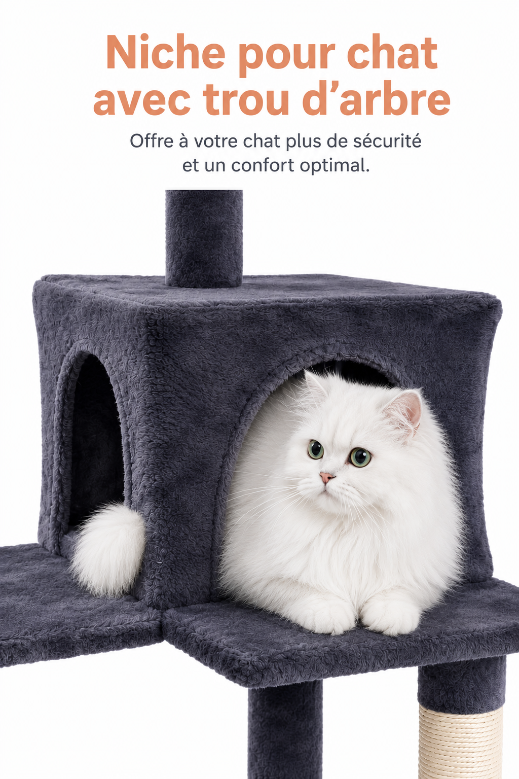 Arbre à chat Wave bleu marine - vue 4