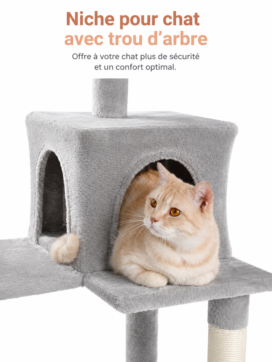 Arbre à chat Wave gris clair - vue 4