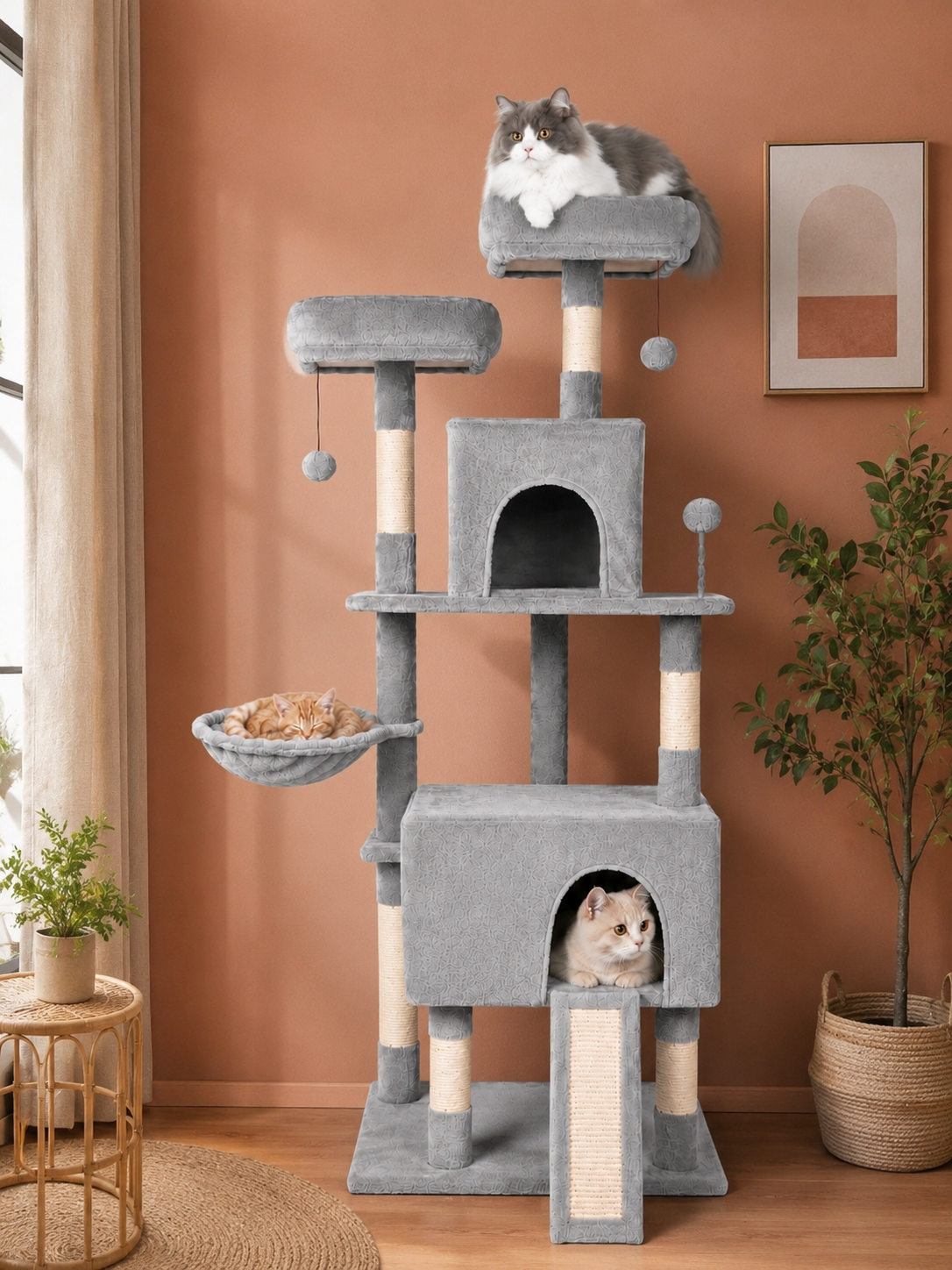 Arbre à chat Wave gris clair - vue 7