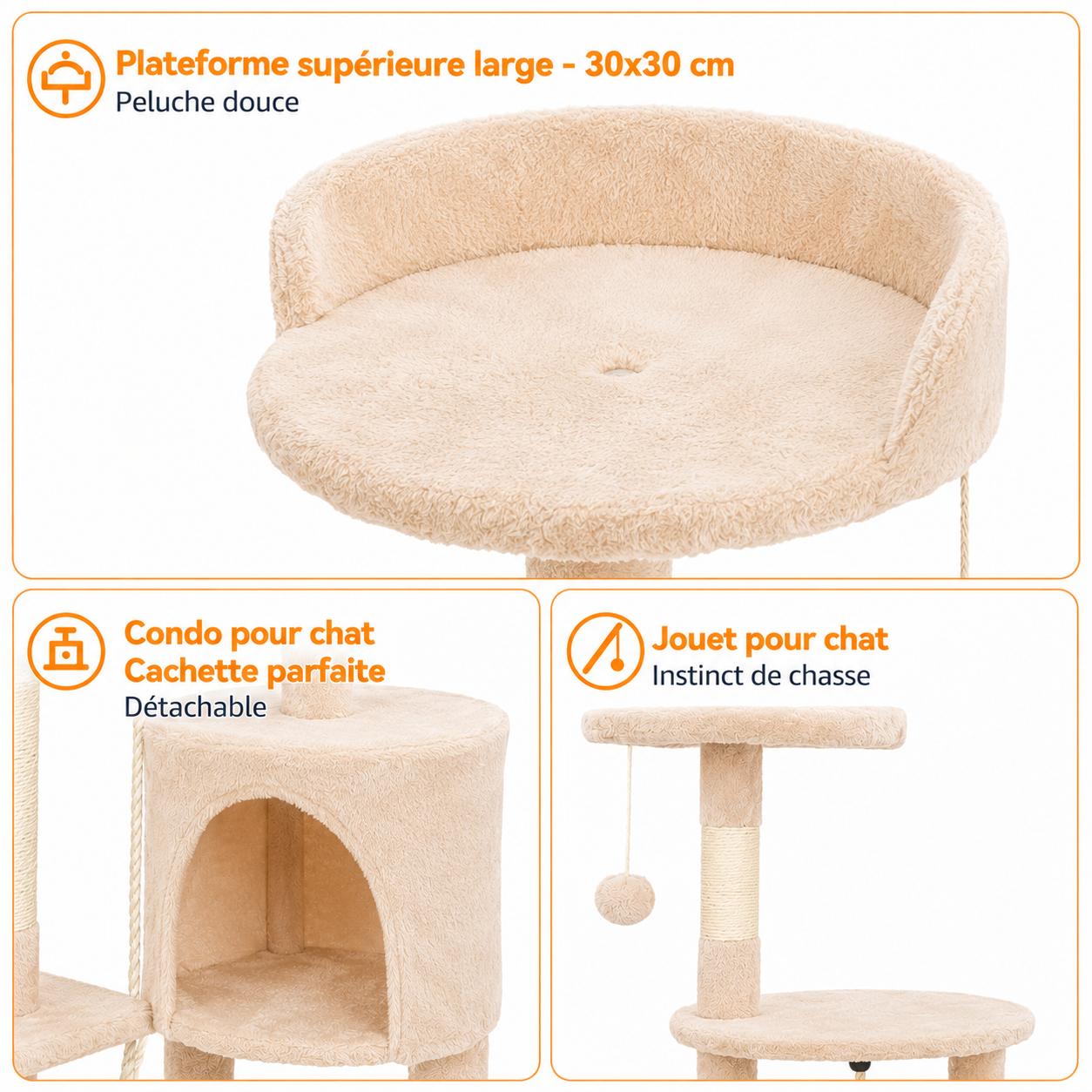 Arbre à chat Zénith beige - vue 3