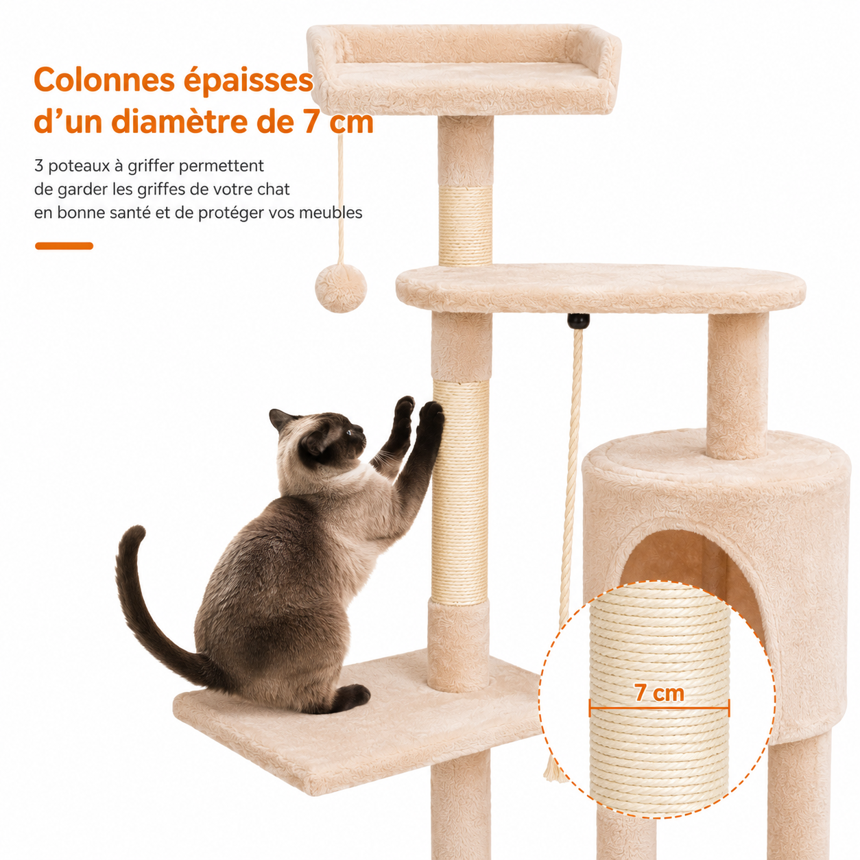 Arbre à chat Zénith beige - vue 4