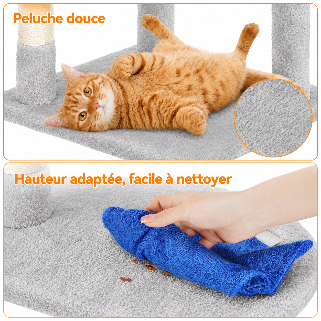 Arbre à chat Zénith gris clair - vue 5